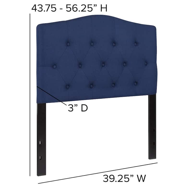 Arched Button Tufted Upholstered Headboard