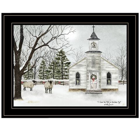 "I Heard the Bells on Christmas" Framed Wall Art Bedroom & Farmhouse Wall Decoration by Billy Jacobs