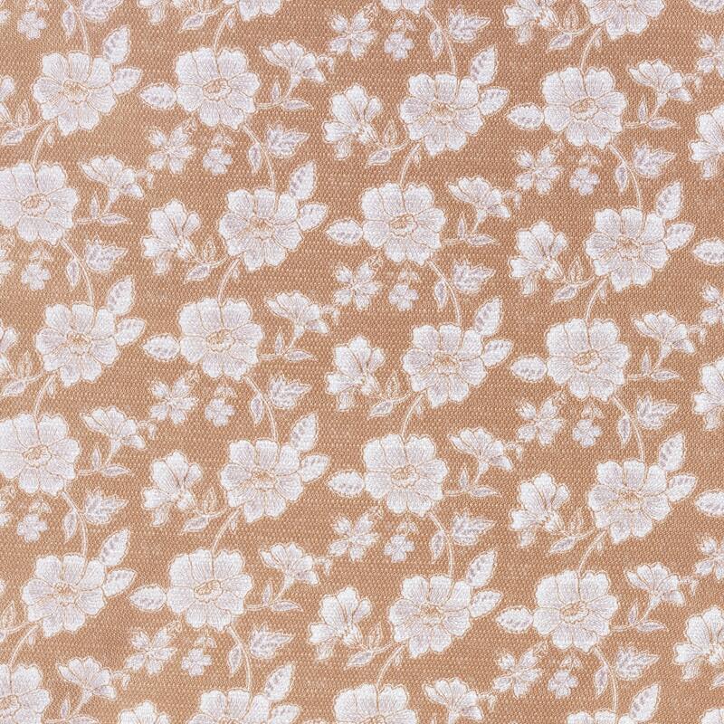 No. 918 Mistral 2-pack Floral Semi-Sheer Rod Pocket 2-Piece Kitchen Curtain Tier Pair