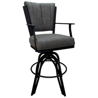 Montana Grey Swivel Tilt Metal 30" or Counter 26" Bar Stool