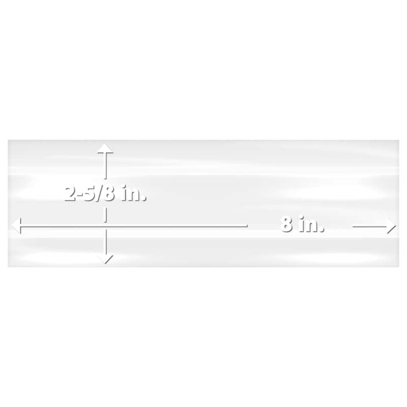 Merola Tile Crown Heights Maori Glossy White 2-5/8" x 7-7/8" Ceramic Wall Tile