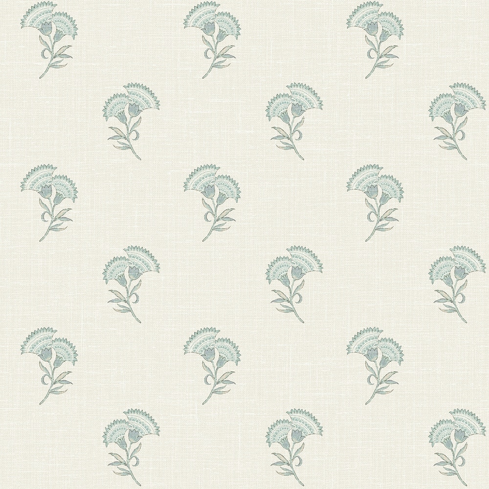 Seabrook Designs Lotus Branch Floral Nonwoven Unpasted Wallpaper