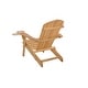 preview thumbnail 2 of 1, Foldable Adirondack Chair with cup holder, Natural color