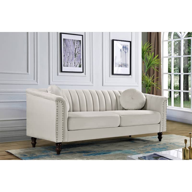 Hills Tufted Back Nailhead 75.2" Sofa