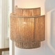 preview thumbnail 14 of 12, Farmhouse Hemp Rope 1-Light Dimmable Wall Sconce for Living Room