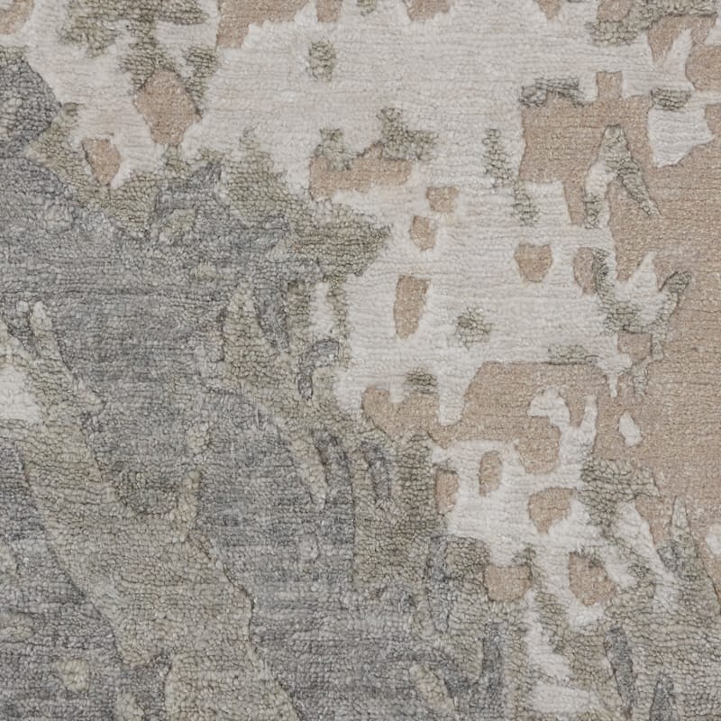 Nourison Silk Shadows Modern Abstract Beige Sheen Area Rug