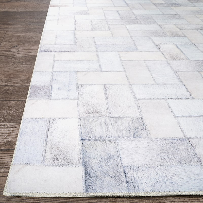 Steppe Boulder Tile Gray Off White Area Rug On Sale Bed Bath