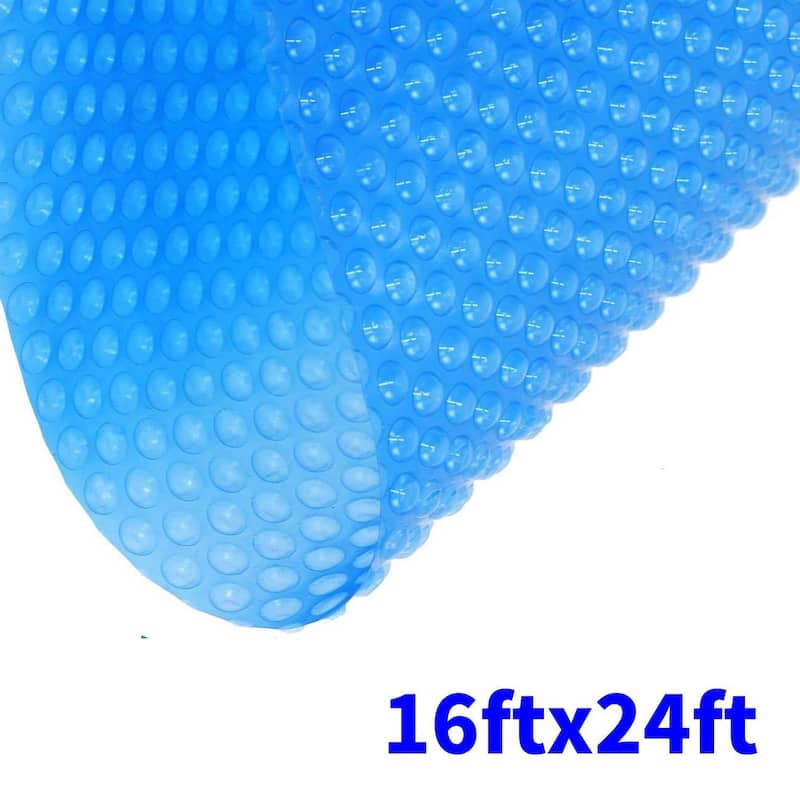 UV-Resistant Fade Resistant 12-Mil Solar Pool Cover for Inground Pool - 16ftx24ft