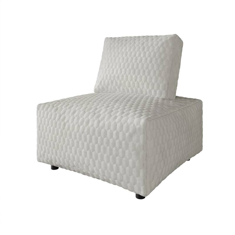 Clayfell Amos Velvet Accent Chair for Living Room - Removable Cover, High-Density Foam & Silent Footrest