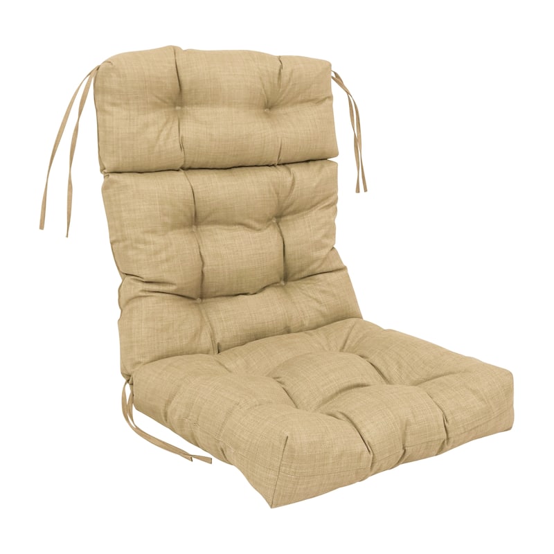 Multi-section Tufted Outdoor Seat/Back Chair Cushion (Multiple Sizes) - 22" x 45" - Sandstone