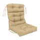 Multi-section Tufted Outdoor Seat/Back Chair Cushion (Multiple Sizes) - 20" x 42" - Sandstone