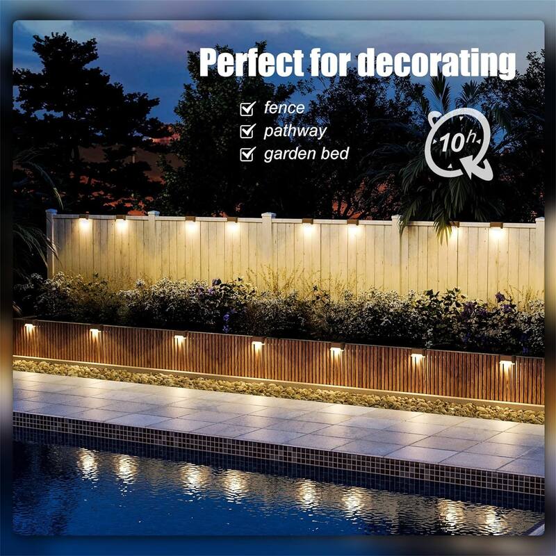White light-32PCS Led Solar Deck Light