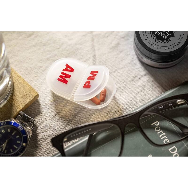 Chef Craft AM/PM Pocket Pill Pack - 2 Compartment Medicine Travel Container