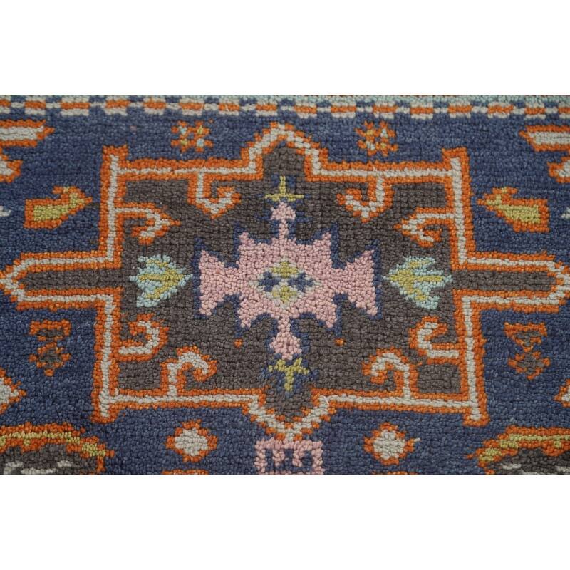 Blue Heriz Serapi Oriental Runner Rug Handmade Wool Carpet - 2'8" x 8'3"