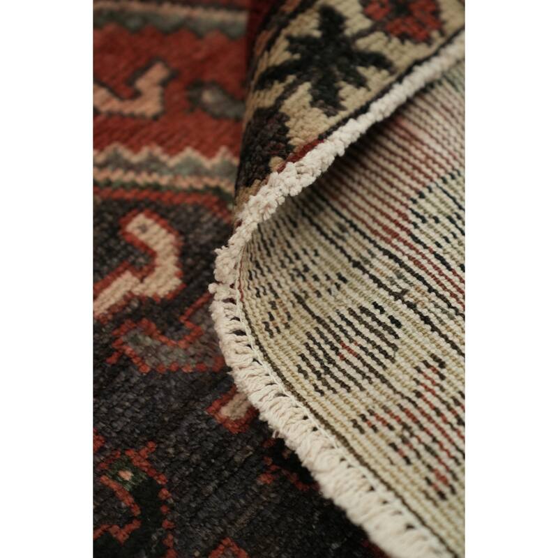 Hand Knotted Oriental 100% Wool Carpet Traditional Tribal Red Hamedan Area Rug - 7' 2'' X 4' 3''