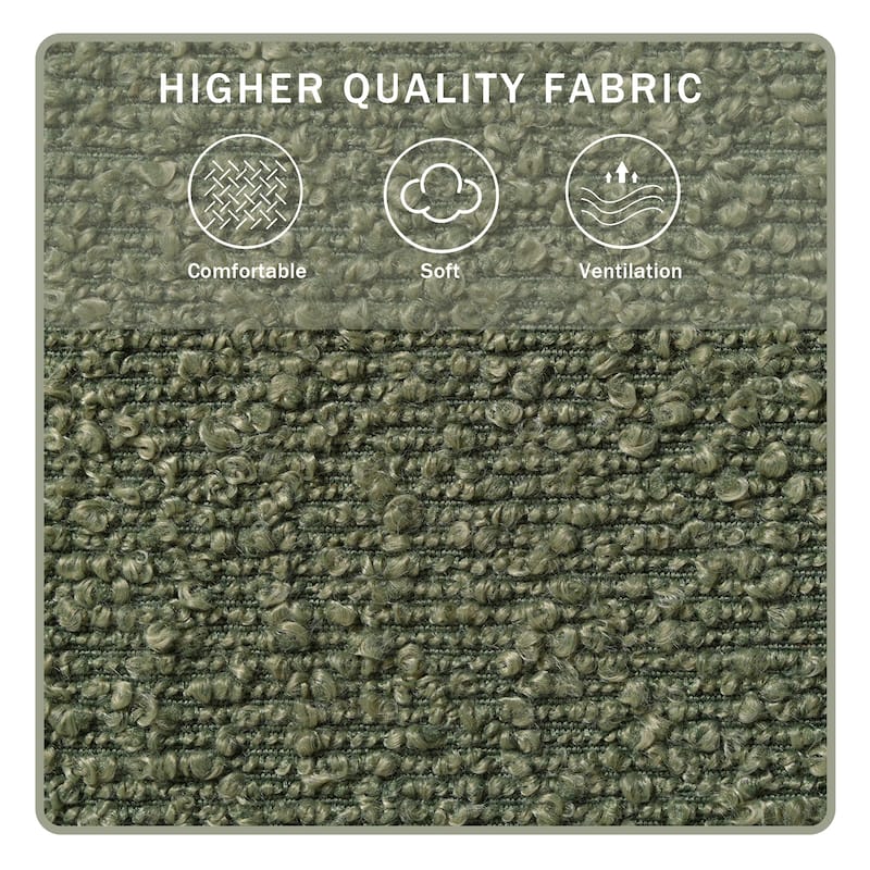 Green 30.3" Accent Chair with Lumbar Support