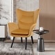 preview thumbnail 85 of 92, Upholstered Wingback Armchair Leisure Accent Chair, Single - 40.55" H x 28.34" W x 33.1" D