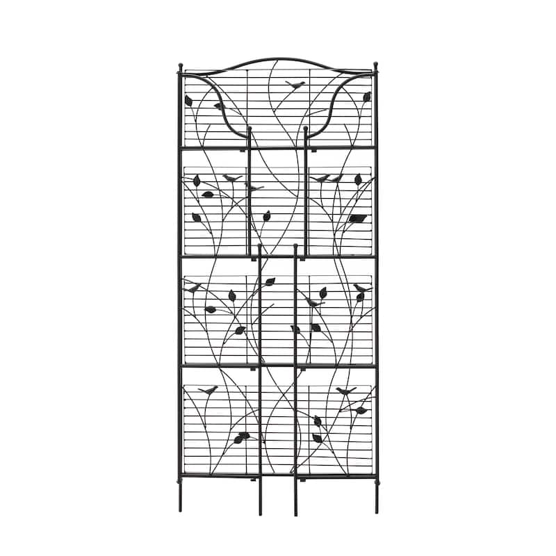 Glitzhome Multifunctional 3 or 4-Tiers Metal Plant Shelving Planter Stands Flower Pot Shelf One-step Fordable Design