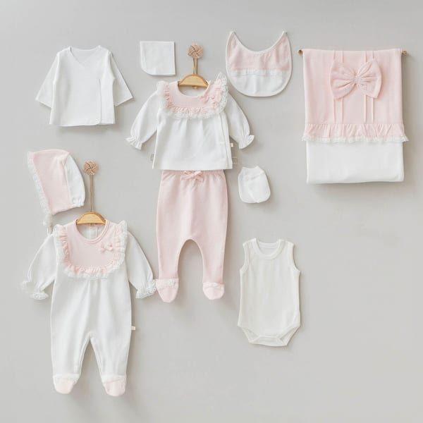 slide 2 of 4, Sweet Beginnings 10 Piece Newborn Hospital Exit Set Pink