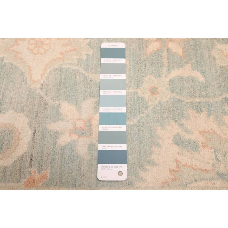 ECARPETGALLERY Hand-knotted Peshawar Oushak Teal Wool Rug - 6'0 x 9'0