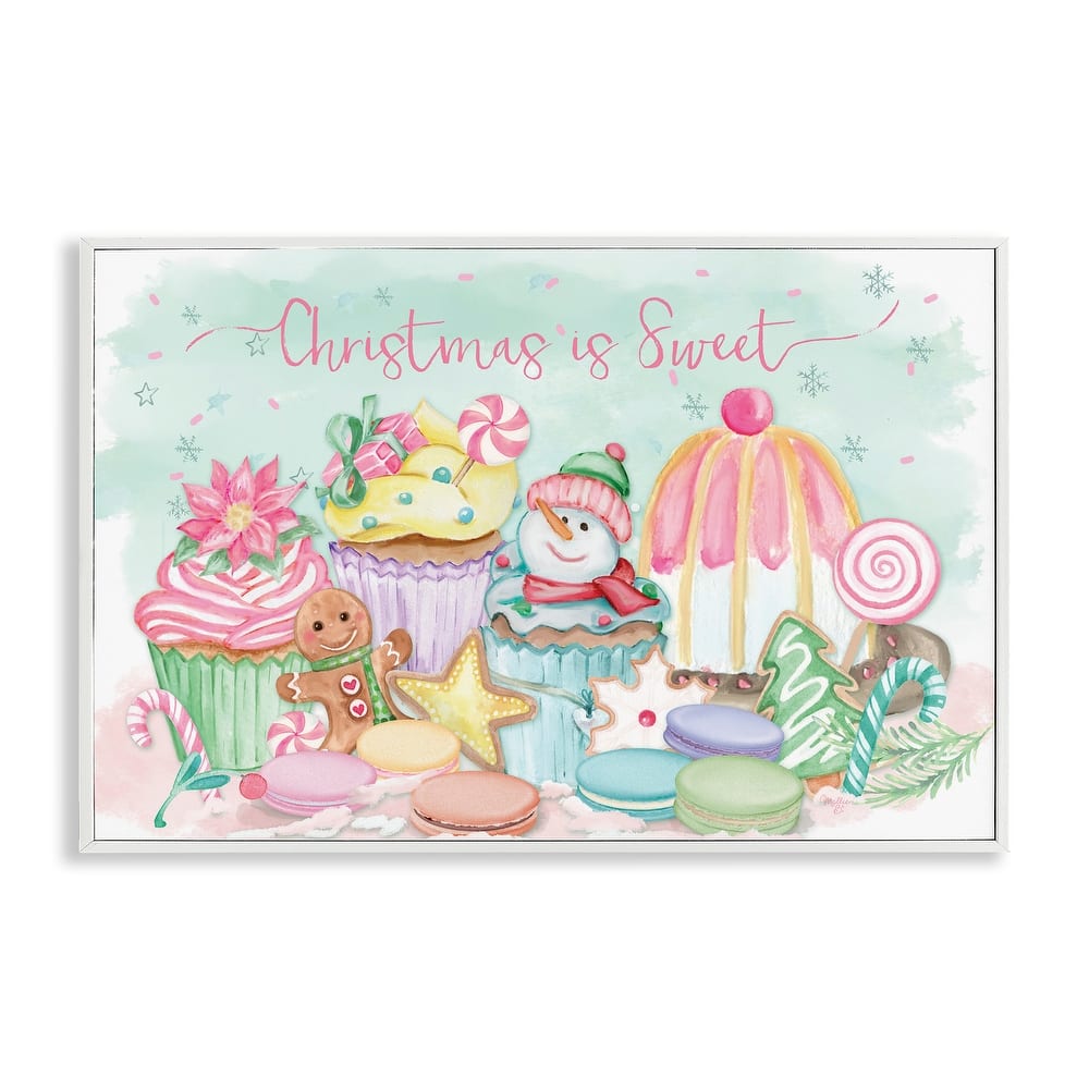 Stupell Christmas Is Sweet Festive Desserts Framed Giclee Art Design By Mollie B.