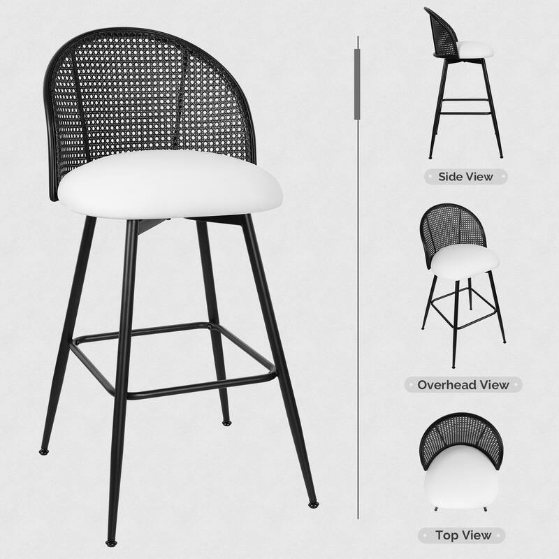 26"/29" Swivel Barstools Counter Height Bar Stool w/ Metal Legs