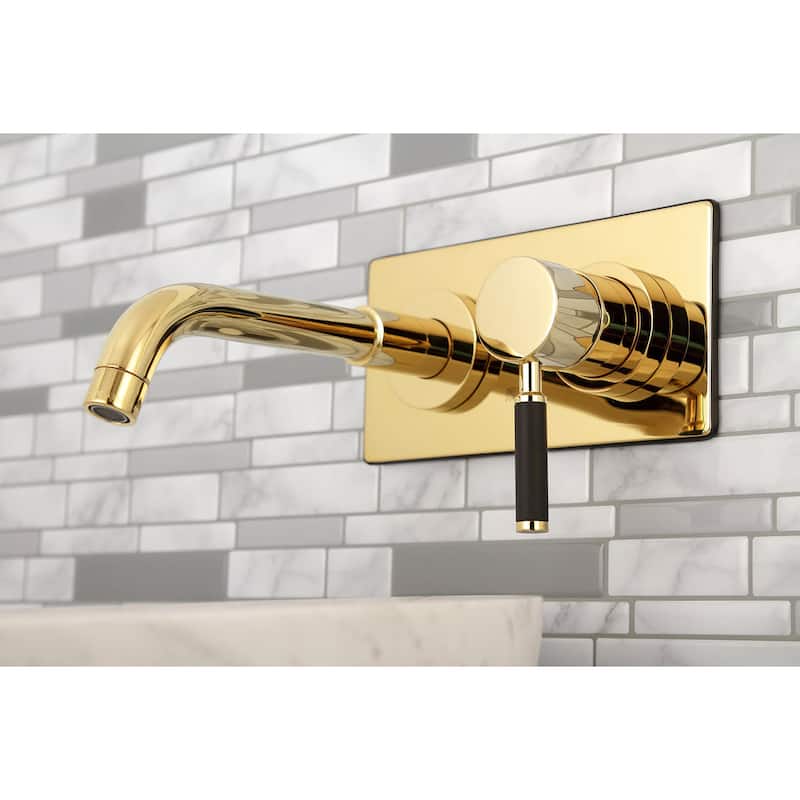 Kingston Brass Kaiser 1.2 GPM Wall Mounted Mini-Widespread Bathroom
