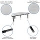 preview thumbnail 4 of 23, 76" Oval Wave Flexible Laminate Activity Table Set with 14" Student Stack Chairs - 76"D x 47.5"W x 16.25" - 25.25"H