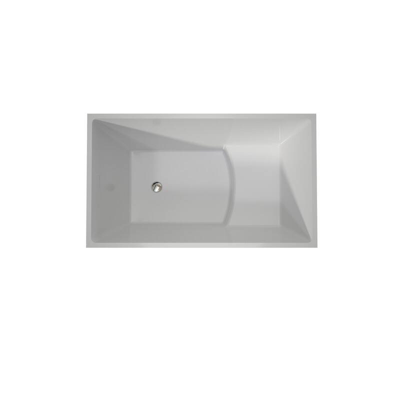 MEDUNJESS 47'' Acrylic Freestanding Bathtub Soaking Tubs