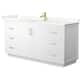 Option White / Giotto Quartz Top / Brushed Gold Hardware