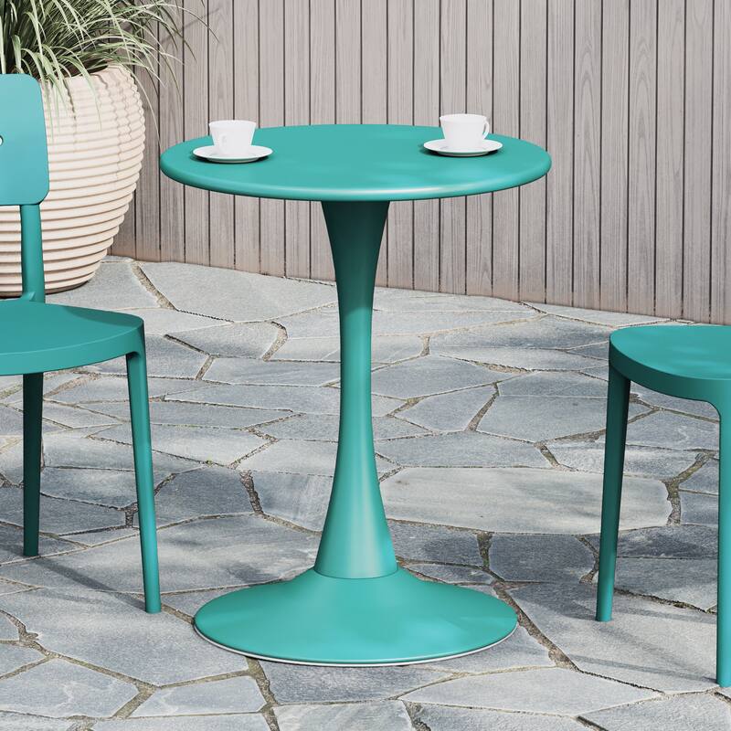 Frond and Form 23.5 Inch Outdoor Steel Dining Table