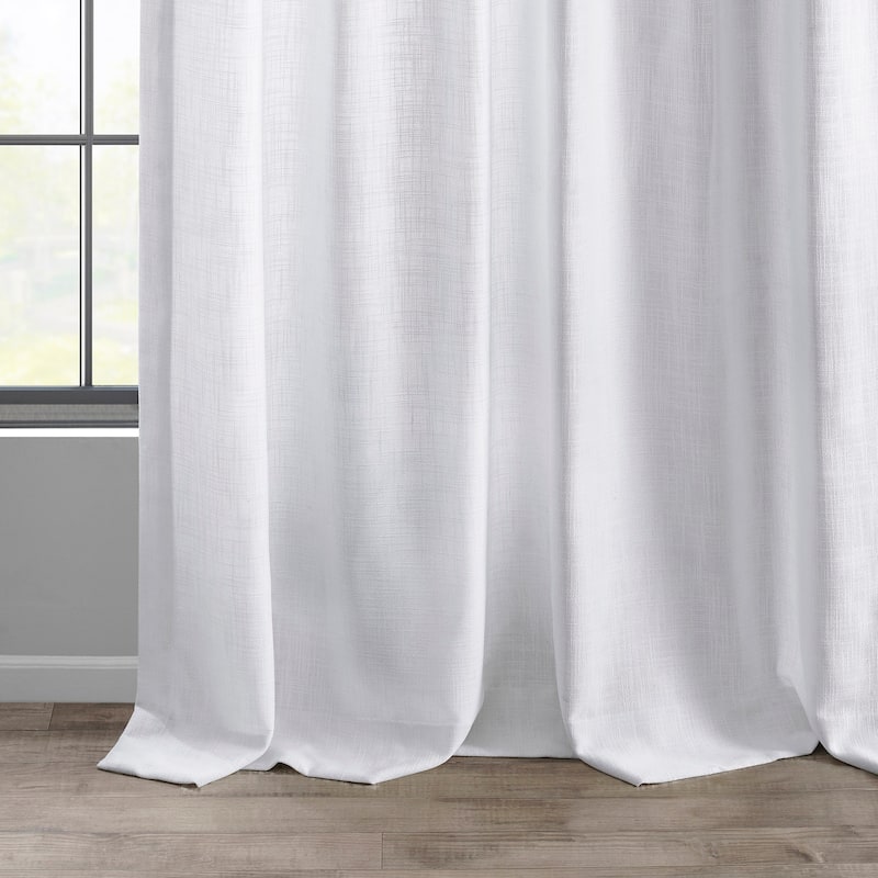 Exclusive Fabrics Heavy Faux Linen Grommet Curtain (1 Panel)