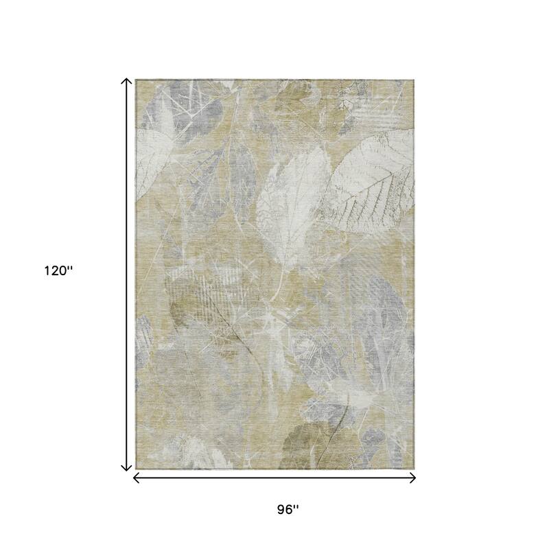 HomeRoots Floral Transitional Rectangle Outdoor Rug