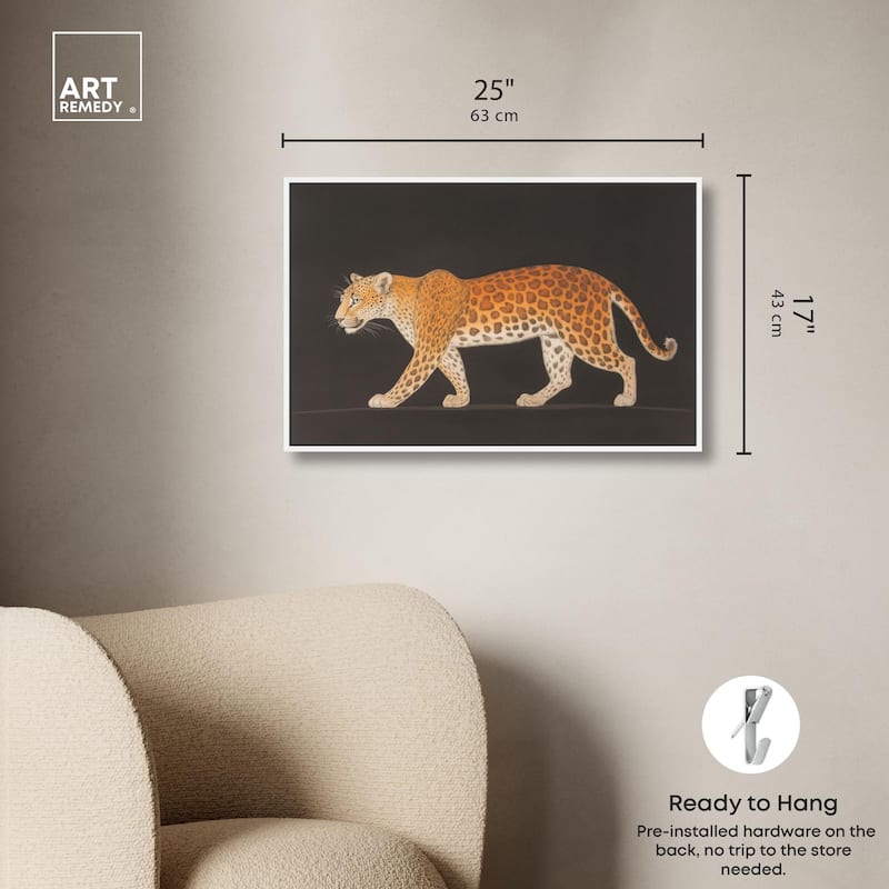 Golden Leopard Canvas by Art Remedy