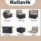 preview thumbnail 107 of 125, Kullavik 13 Pieces Outdoor Patio Furniture Set with Fire Pit Table w/ Wide Armrests