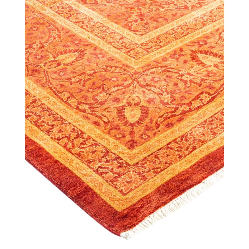 Mogul, One-of-a-Kind Hand-Knotted Area Rug - Orange, 8' 2" x 10' 1" - 8' 2" x 10' 1"