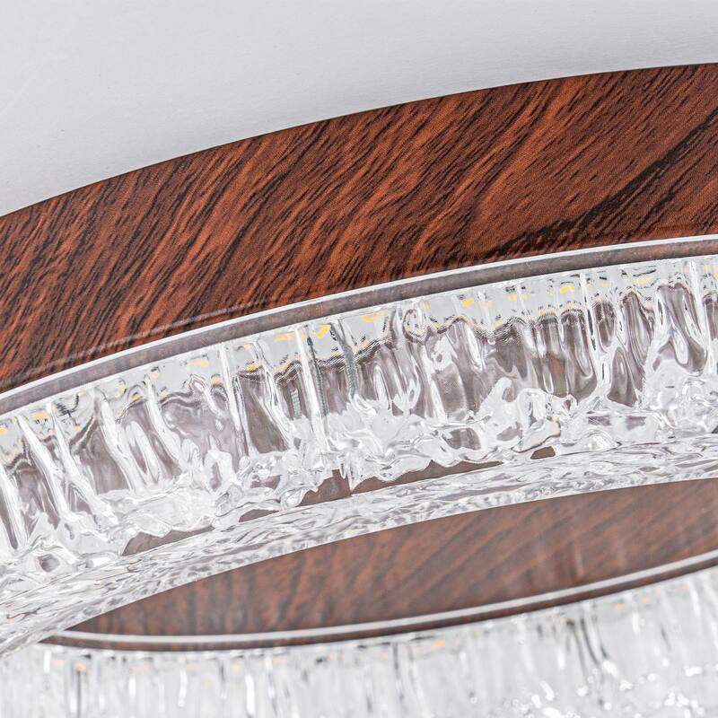 1-Light Farmhouse 3CCT Integrated LED Flush Mount Ceiling Light - 11.8-inch