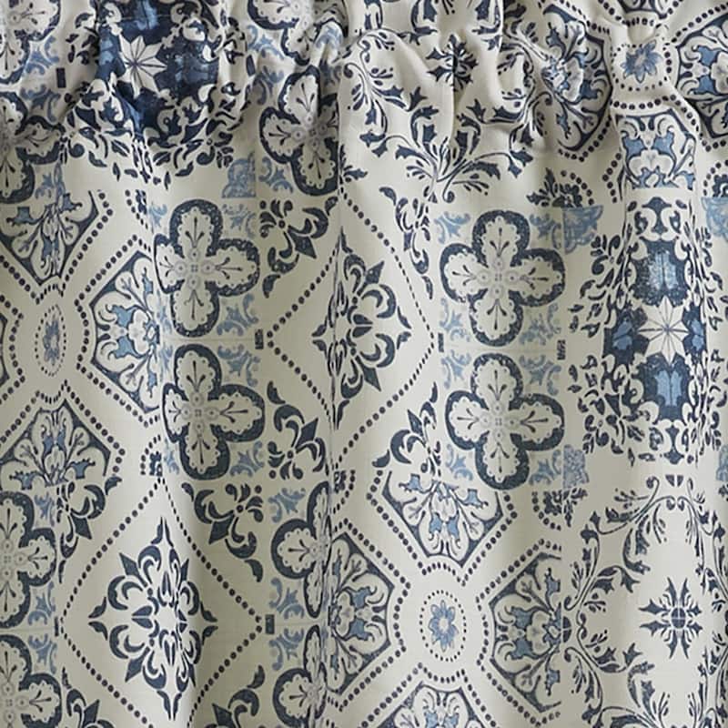 Park Designs Delft Tile Lined Valance 60" - 60" X 14"