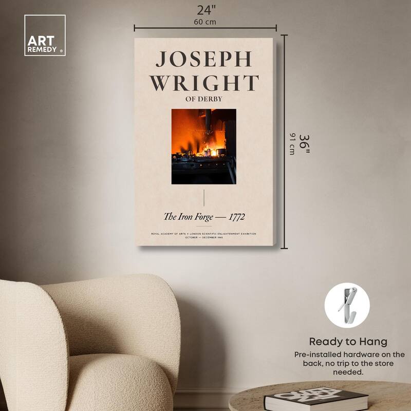 Glowing Iron Forge Canvas by Art Remedy, Gallery Wrapped