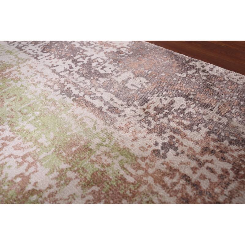 Multicolor Abstract Foyer Rug Hand-Knotted Modern Wool Carpet - 2'9"x 4'10"
