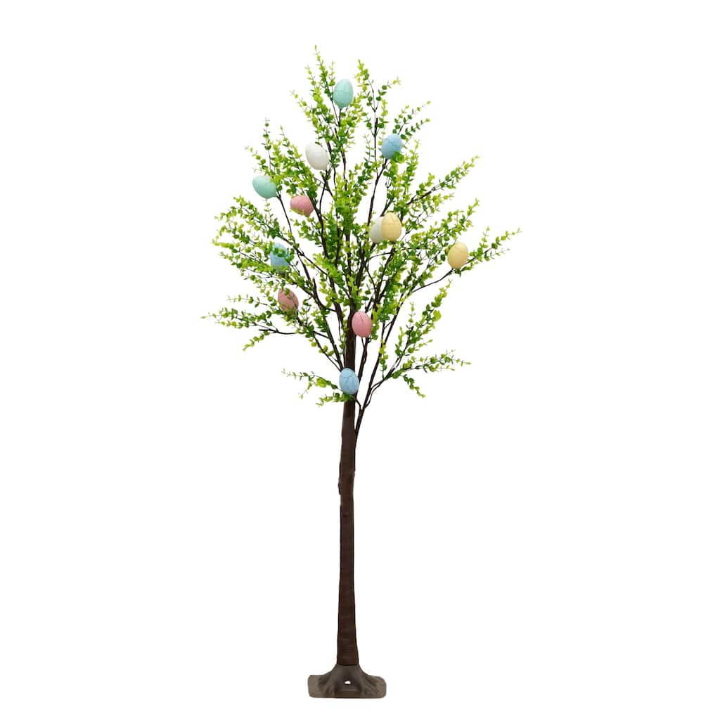 3-ft Pre-Lit Artificial Easter Egg Twig Tree with 48 LED Lights