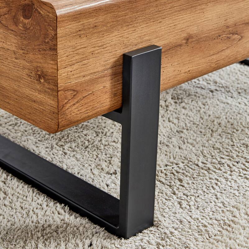 Rectangle Coffee Table 47.24-Inch Modern Coffee Table Tea Table for Living Room, Home Wood Center Table