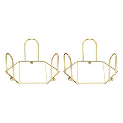 2Pcs Vintage Metal Coaster Holders for 4.3 Inch, Hold 6 Coasters.