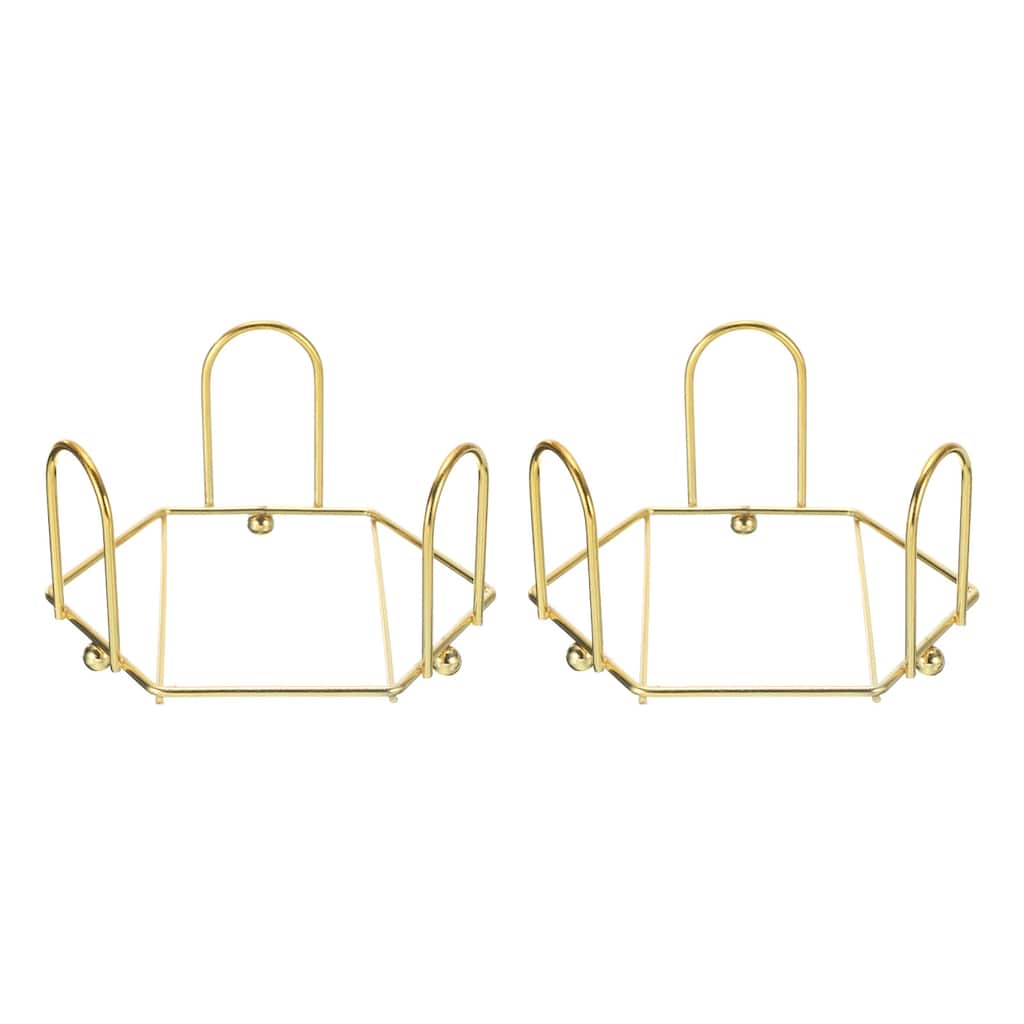 2Pcs Vintage Metal Coaster Holders for 4.3 Inch, Hold 6 Coasters.