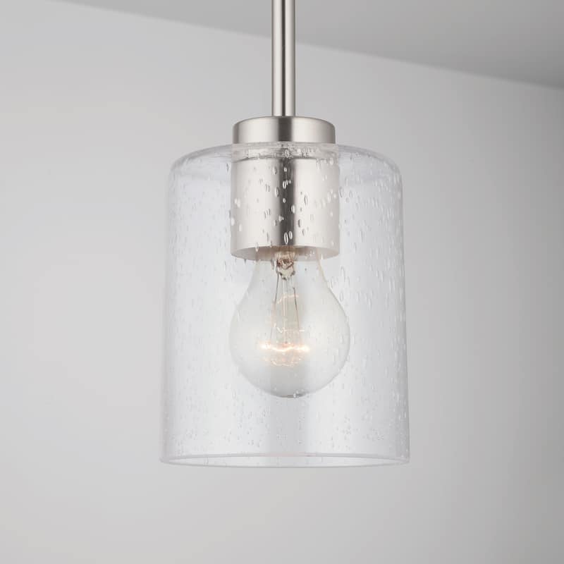 Greyson 1-light Hanging Pendant w/ Clear Seeded Glass