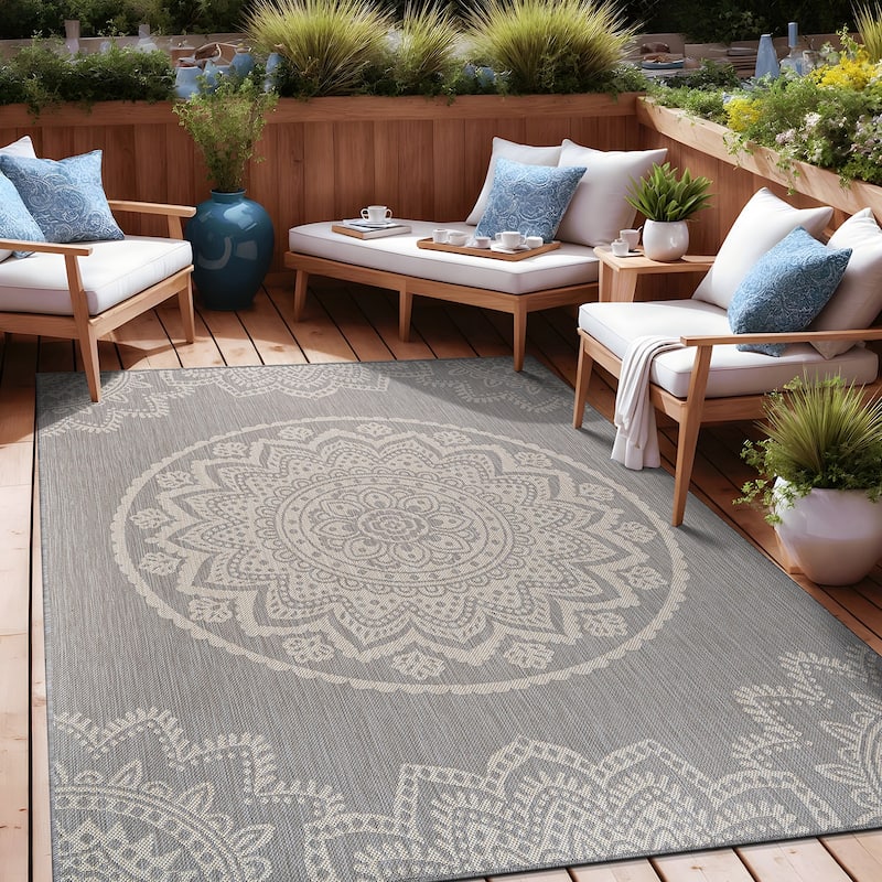 Beverly Rug Waikiki Insignia Modern Indoor Outdoor Rug
