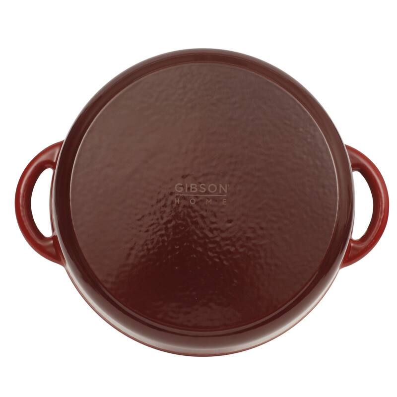 Gibson Home Enameled Cast Iron Dutch Oven Pot with Lid