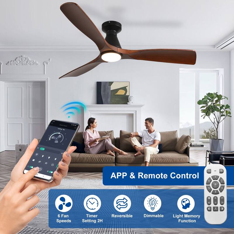 Ceiling Fan Without Light: 42-52 Inch 3 Blade Indoor Outdoor Fans for Patios