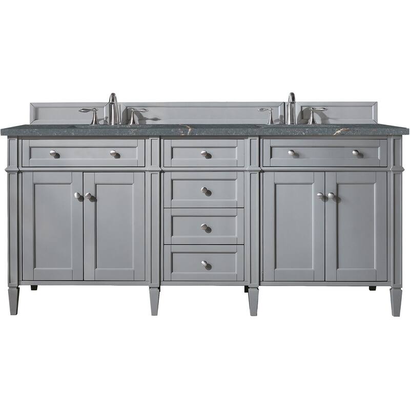 James Martin Vanities 650-V72-FPBL Brittany 72" Free Standing Double - Urban Gray