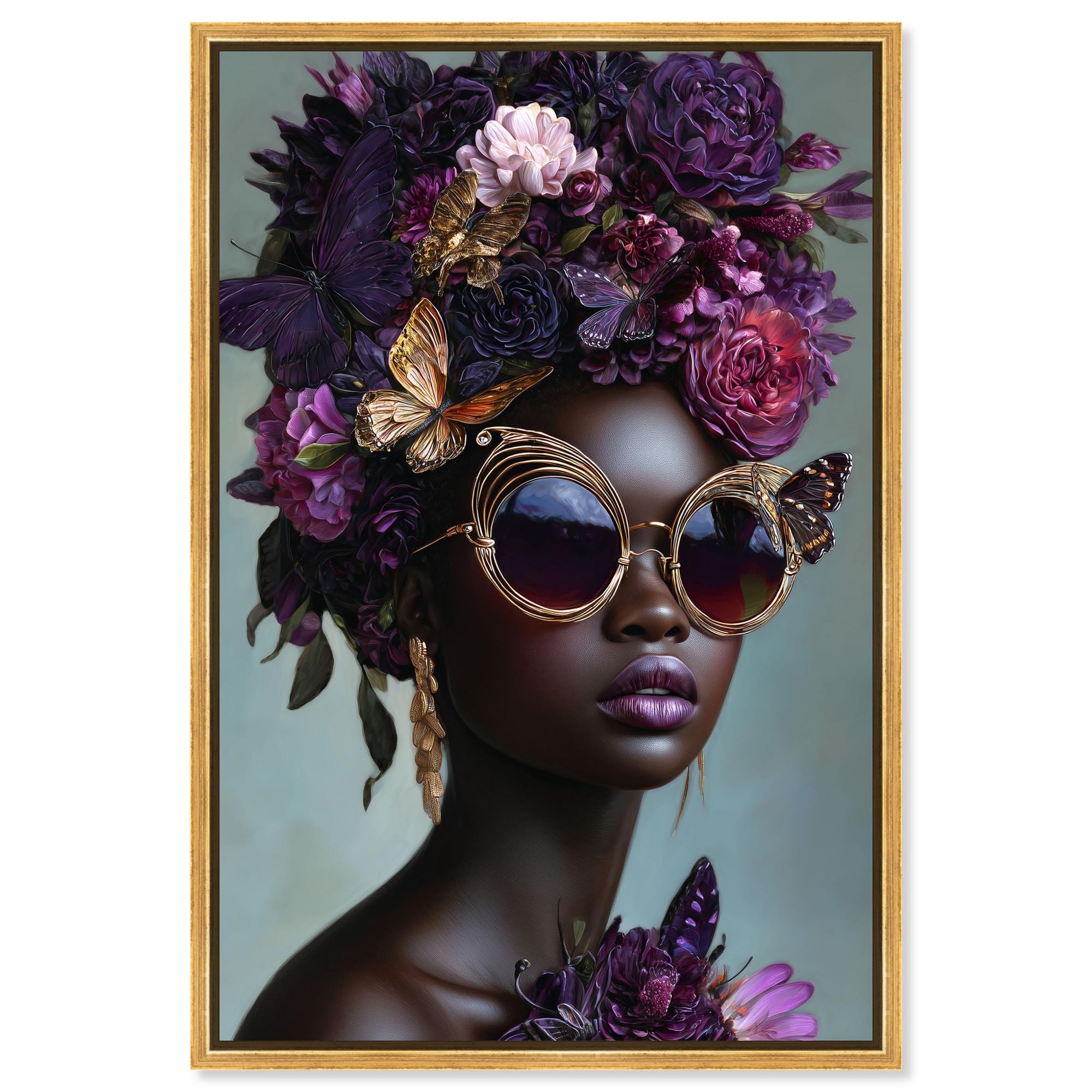 Floral Beauty I Glam Wall Decor Canvas Print by Art Remedy